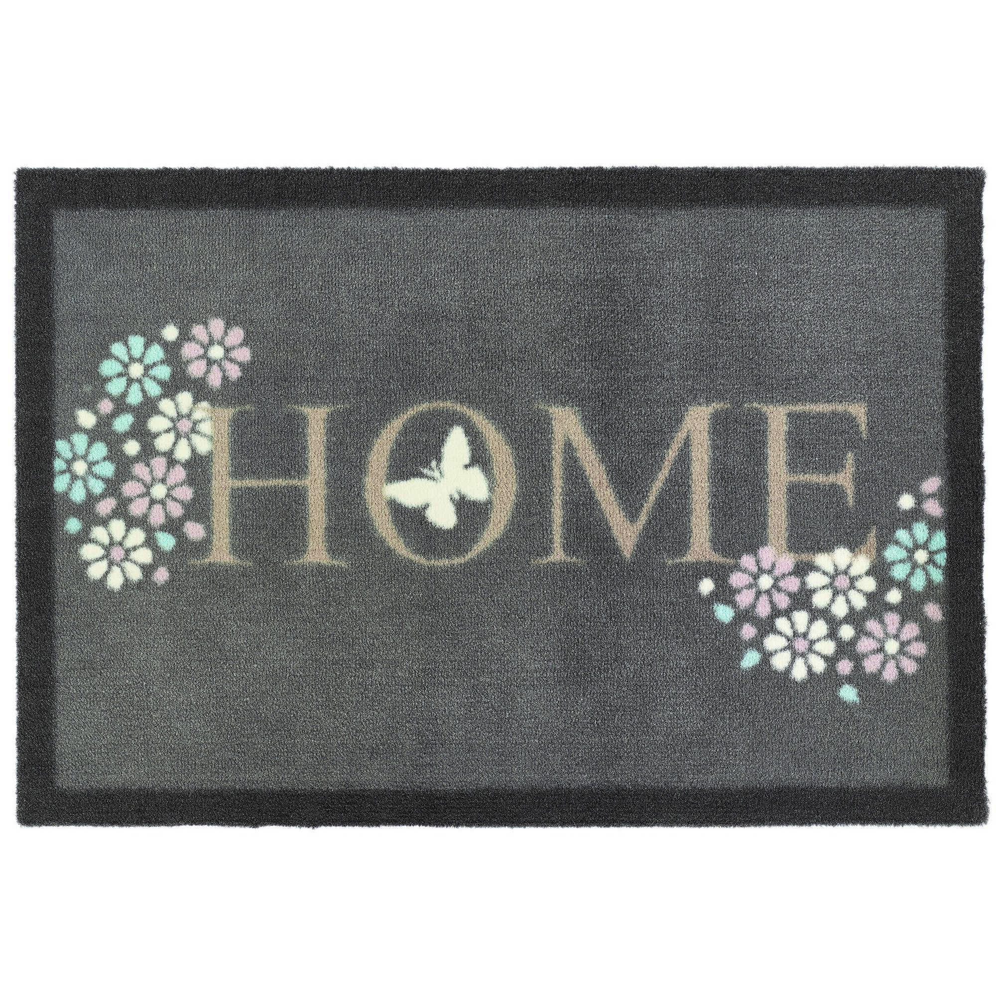 Home Washable Anti Slip Doormat In Grey